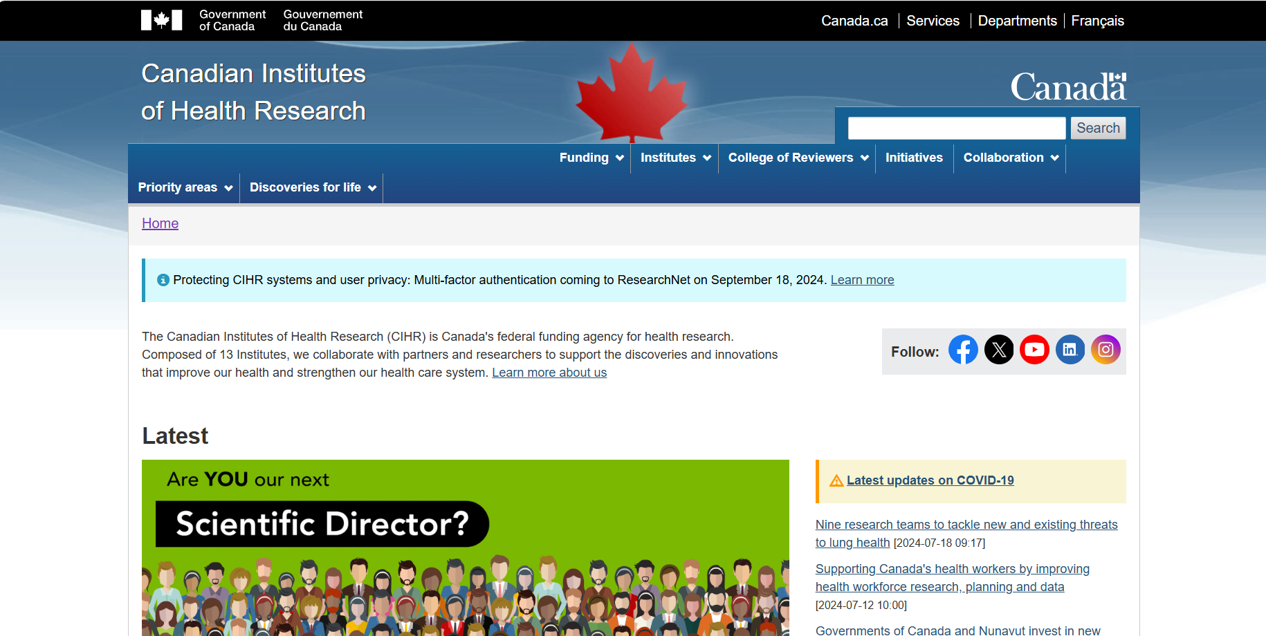 Canadian Institutes of Health Research (CIHR)